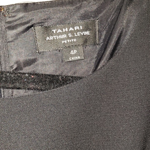 Tahari ASL ruffled black dress - Picture 2 of 2